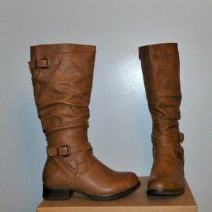 New KADI MAYA Tall Dark Tan Warm Winter Boots Women's U.S. Size 8